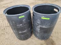 (2) Poly Rain Barrels