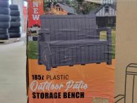 Plastic Outdoor Patio Storage Bench