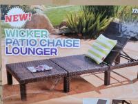 Wicker Patio Chaise Lounger
