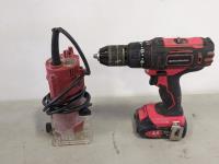 Benchmark 20V 1/2 Inch Drill and King Canada 1/4 Inch Laminate Trimmer