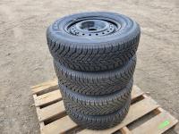 (4) Goodyear Ultragrip Winter 215/70R15 Tires On Steel 5 Bolt Rims