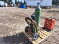 Oxy/Acetylene Bottles On Wheeled Cart and Electric Arc Welder
