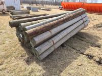 (30±) 6 to 8 Inch X 10 Ft Treated Blunt Posts
