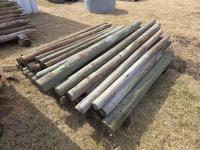 (44±) 3 to 5 Inch X 6 Ft Treated Posts (Used)