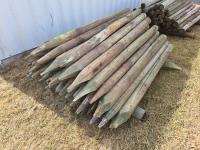 (50±) 2 to 4 Inch X 6 Ft Treated Posts (Used)