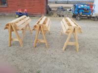 (3) Wooden Saddle Stands