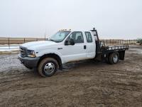 2002 Ford F350 XL 4X4 Dually Extended Cab Flat Deck Truck