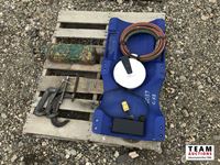 Creeper, Acetylene Hose, Cord Reel, (3) C-Clamps & Small Oxygen Tank