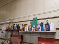    (2) Shelves with Assorted Oils/ Cleaners