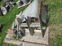    (2) Heavy Truck Fenders, Mud Flap, Aluminum Steps with Chain Holders