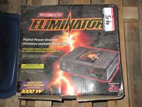    Eliminator 3000W Invertor & Tote of Electrical Boxes & Items