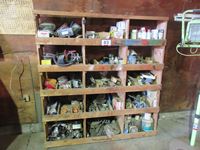    Wooden Wall cabinet c/w contents