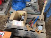    Carpentry Tools, Gauges, 8 lb Hammer, Hose Clamps