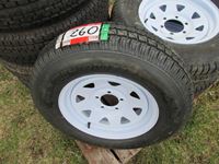    (1) 205/75R15 trailer Tire on 5 Bolt Rim (new)