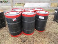    (6) Red & Black Poly Barrels