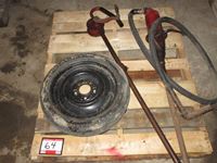    (2) Hand Barrel Pumps & 125/70R15 Spare tire