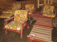    Wood Patio Chair & Table Set