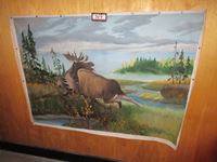    Canvas Moose Painting