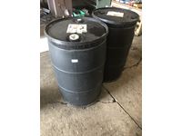   (2) Empty 45 Gallon Poly Drums