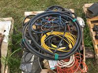    Pallet of Electrical Cords Wiring, Light, Hose etc.