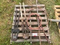    Pallet of Calf Pullers, Dehorners, and Lariat