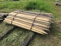    (130)+/-  7 Long,  3" to 4" P/T Sharpened Fence Posts (unused)