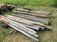    (16) +/-  8 Long, 5" to 6", Sharpened Fence Posts Plus Other Posts
