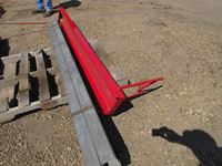    Qty of 3" X 8 Angle Iron & Red Metal Eve Trough Drain