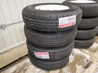 (4) New 235/80R16 Grizzly Tires c/w Rims 