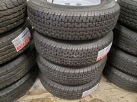 (4) New 225/75R15 Grizzley Tires c/w Rims 