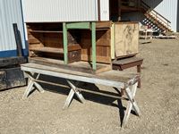    (4) Old Antique Work Benches