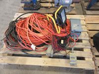    Pallet of Extension Cords & Work Lights