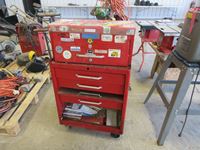    Red Tool Box with Roll Cabinet