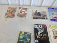    Comic Books, Beatles & Elvis Books, Wrestling Stickers