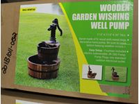    Wooden Garden Wishing Well Pump