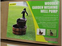    Wooden Garden Wishing Well Pump