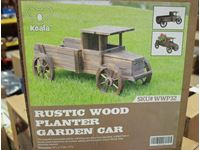    Rustic Wood Planter Garden Car