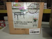    Three Metal Flower Pot Stands (new)