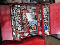    Red Tool Box w/ Plumbing Items