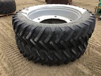    (2) Michelin 380/90R46 Tires & Rims
