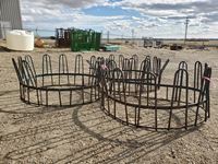    (3) Pipe Style Tombstone Bale Feeders