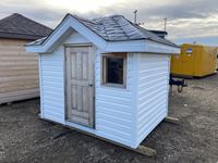   6 x 8 Vinyl Sided Wood Built 2 Room Playhouse (unfinished inside)