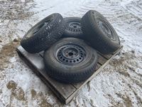    (4) New Snowmaster Winter Tires Balanced On Rims