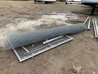    Qty 40 Ft x 12 Ft Chain Linked Fence With 1 Man Gate and 1 Main Gate