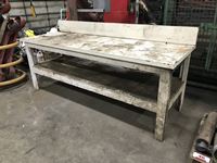  Custombuilt  8 Ft Wooden Work Bench