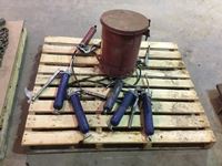    Pallet of Grease Guns & Waste Can