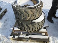    (2) Used Skid Steer Tires