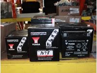    (8) Yuasa Batteries, Various Sizes