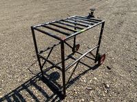    Metal Stand on Wheels with Small Vise