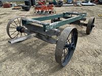    Antique Steel Wheeled Wagon